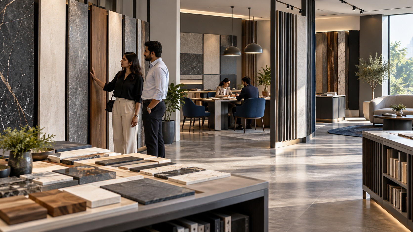 Showroom material display